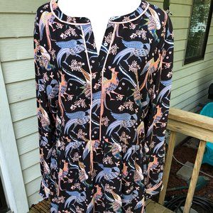 LOFT Bird Print Dress NWT